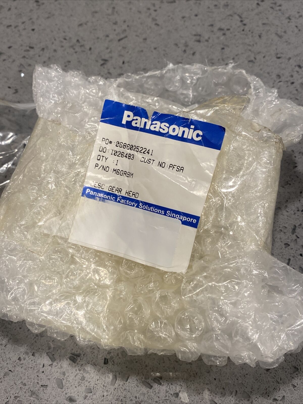 New Panasonic M6GA9M Planetary Gear Head w/ warranty