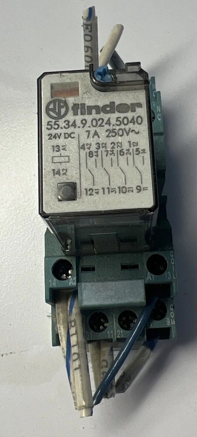 Used Finder Type 55.34 24V Relay & 94.74 Socket with warranty & Free Shipping