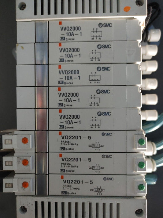 SMC EX120-SDN1 Serial Interface Unit with (8) Solenoid Valves - 24VDC Valve