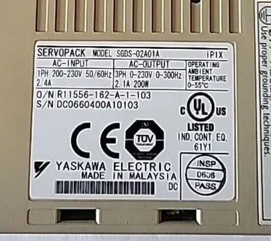 Yaskawa SGDS-02A01A SGDS02A01A Servopack 200W with Warranty & Free Shipping