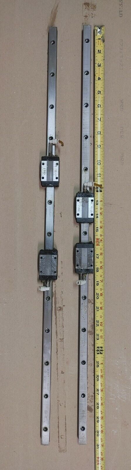 Two (2) IKO LWE15 Rail & Four (4) LWES15 PS2 Bearing Block Truck