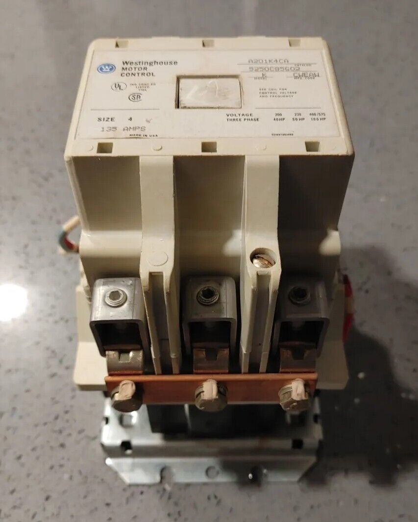 Westinghouse A201K4CA Contactor NEMA Size 4, 135A, 600VAC, 120VAC Coil Free Ship