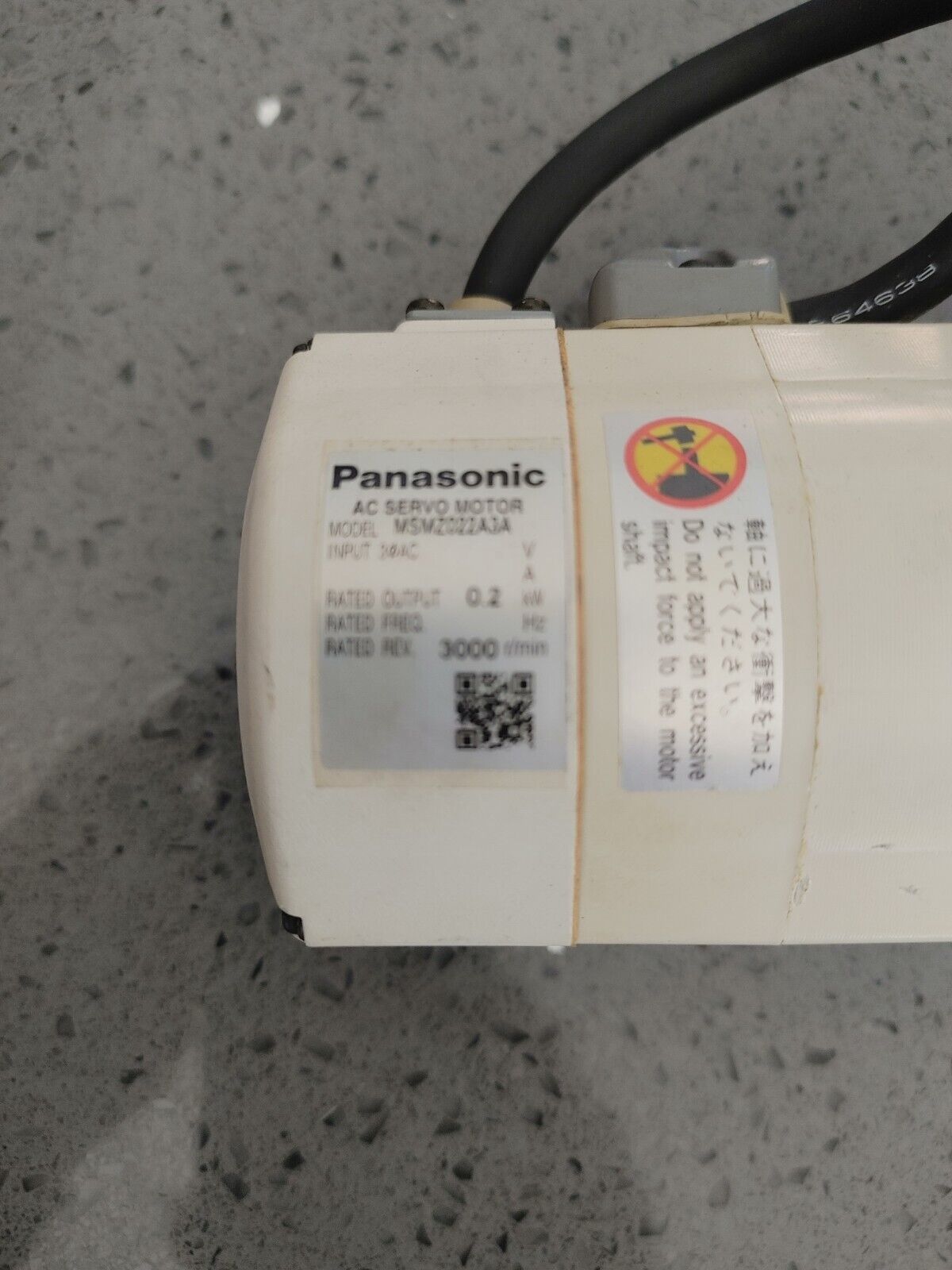 Used PANASONIC MSMZ022A3A Servo Motor w/ warranty