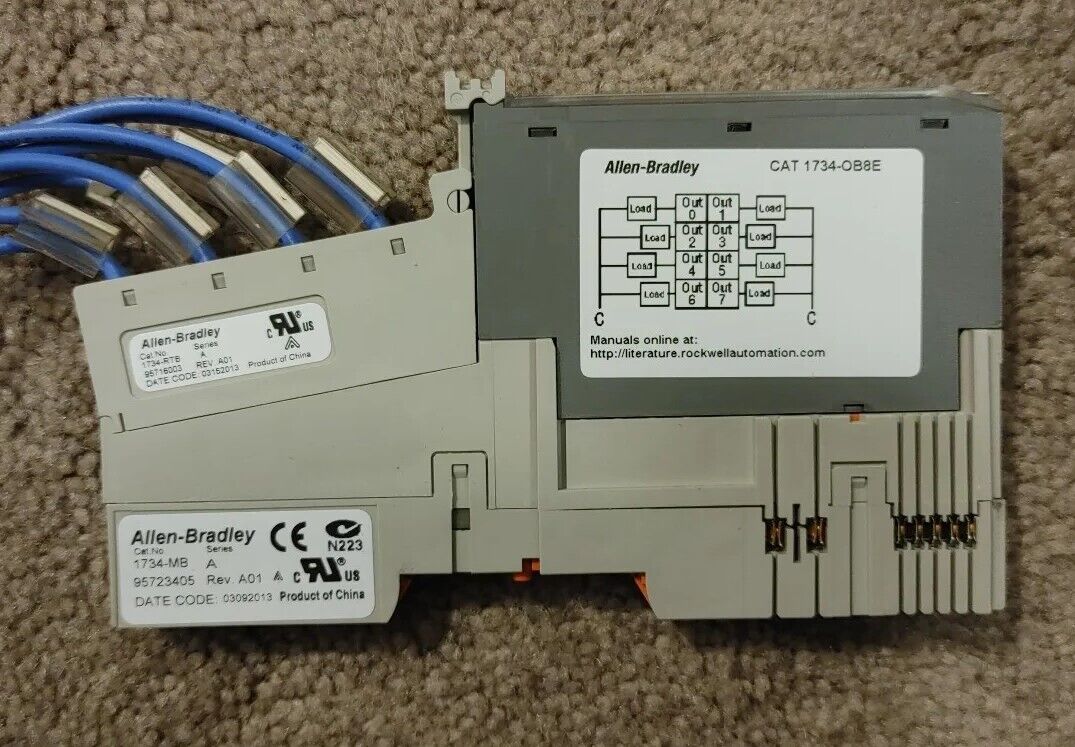 Allen Bradley 1734-OB8E POINT I/O Output Module With 1734-MB & 1734-RTB Warranty