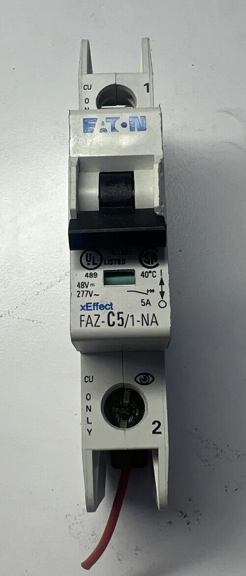 Used EATON FAZ-C5/1 XEFFECT 5 AMP 1 POLE 230/400V CIRCUIT BREAKER with warranty