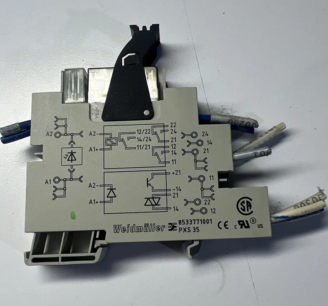 Used Weidmuller RCL424024 Relay w/PXS35 8533771001 Relay Mount. 24V w/warranty