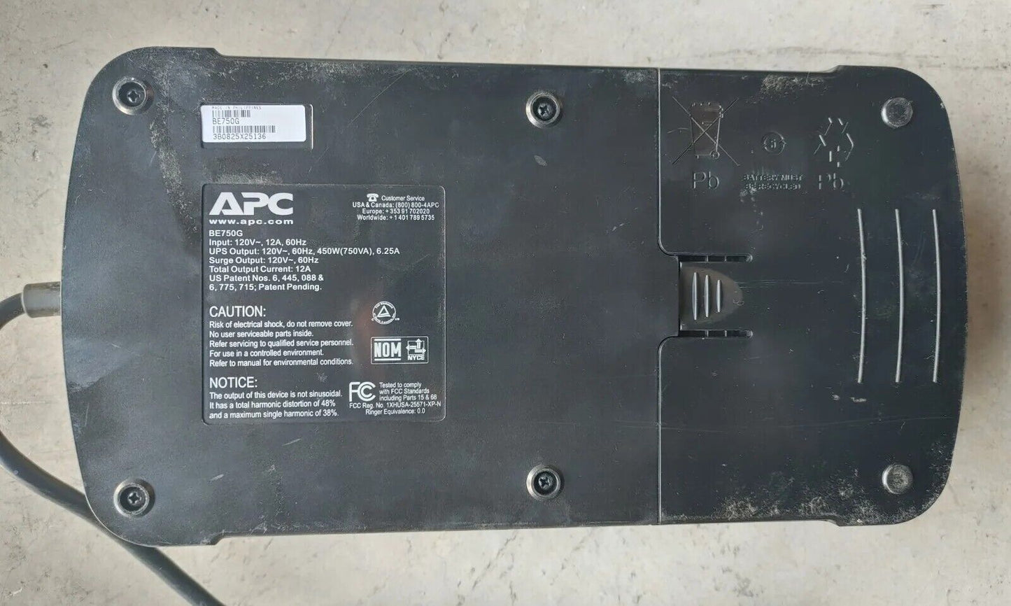 Surge Protection APC Back-UPS ES 750 Battery Backup 120V 60Hz WITH BATTERY