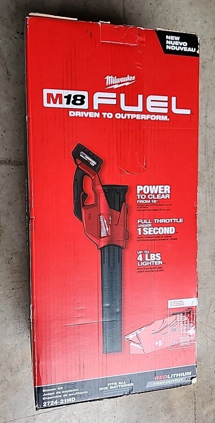 Milwaukee 272421HD M18 FUEL Lithium-Ion Cordless Blower Kit (8 Ah) New