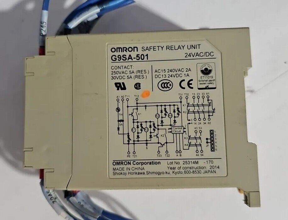 OMRON G9SA-501 Safety Relay Unit 24VAC/DC 5A with Warranty& Free Shipping