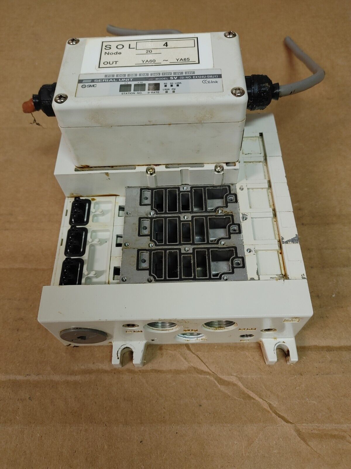 SMC EX124U-SMJ1 CC Link Serial Unit & Manifold assembly w/warranty