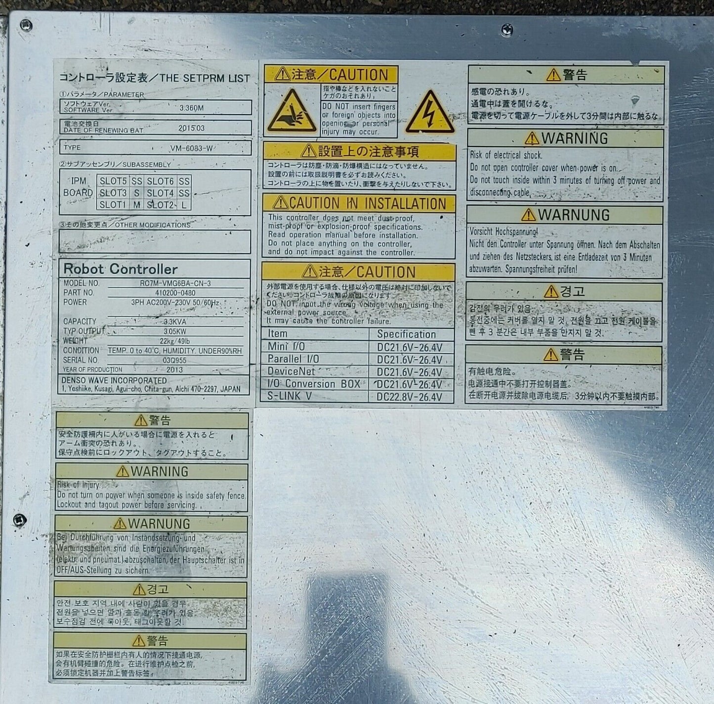 DENSO Wave RC7M-HMG6BA-CN-3  Robot Controller 410200-0480 w/warranty