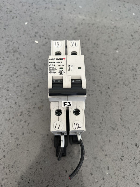 Used CARLO GAVAZZI GMB632PC3 3A Circuit Breaker w/warranty