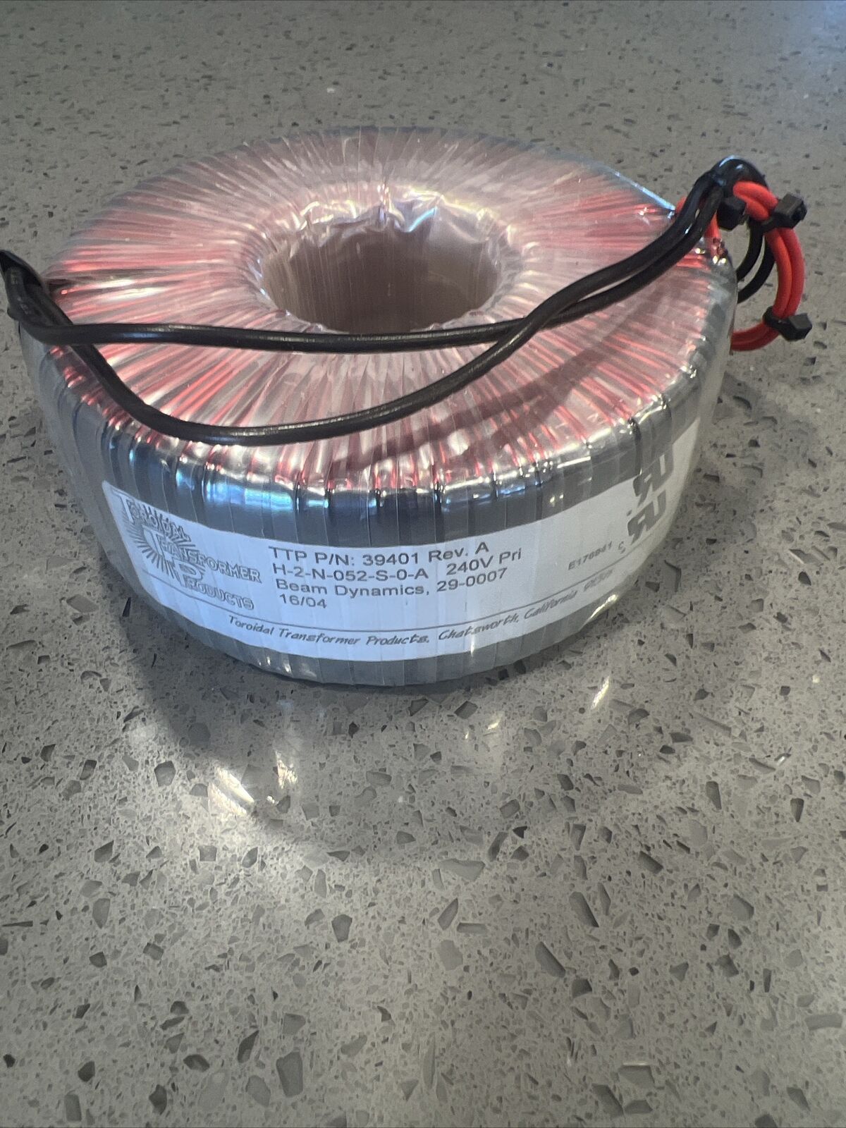 Toroidal Transformer Products 39401 Rev A 240V Primary w/warranty Free Shipping