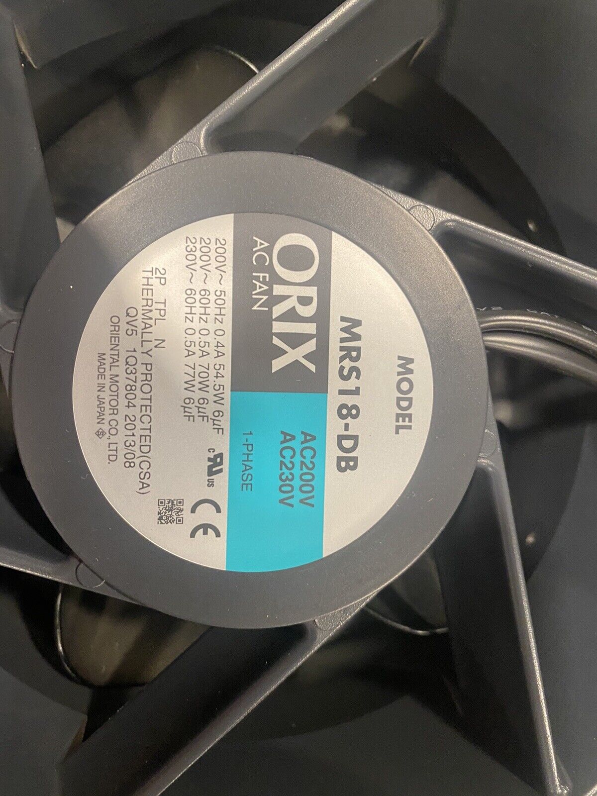 Used Orix MRS18-DB Cooling fan w/ warranty