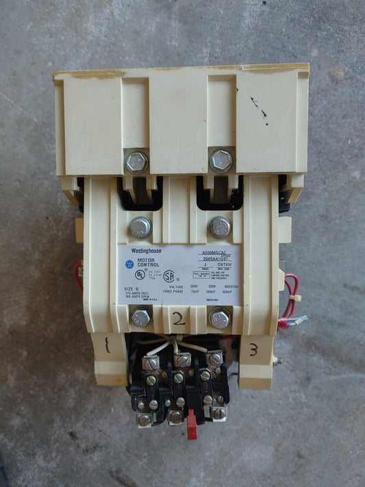 Westinghouse Size 5 Motor Control A200M5CAC Model J 2045A41G01 Free Shipping