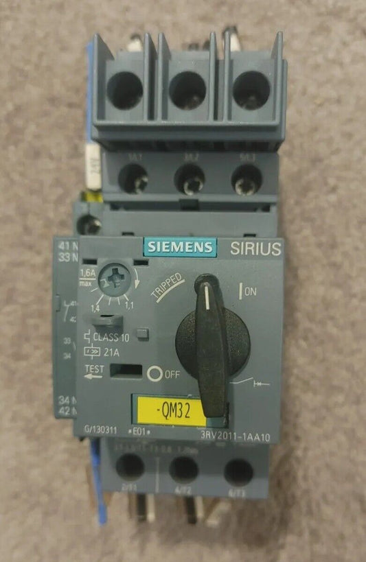 SIEMENS 3RV2011-1AA10 SIRIUS MANUAL MOTOR STARTER 600V & 3RV2901-1A Free Ship