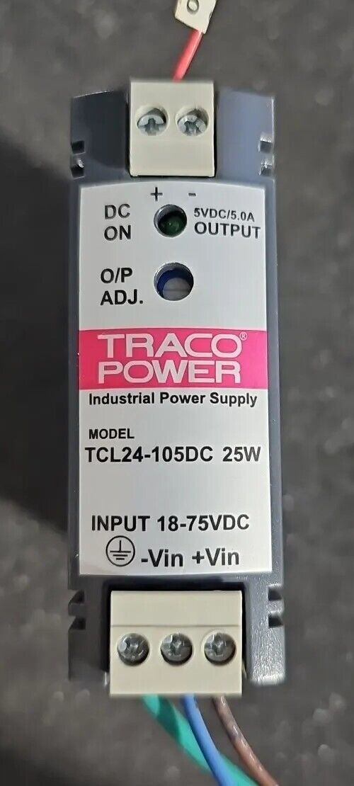 Traco Power TCL24-105DC 25W Industrial Power Supply 75VDC Input 5VDC / 5A Output