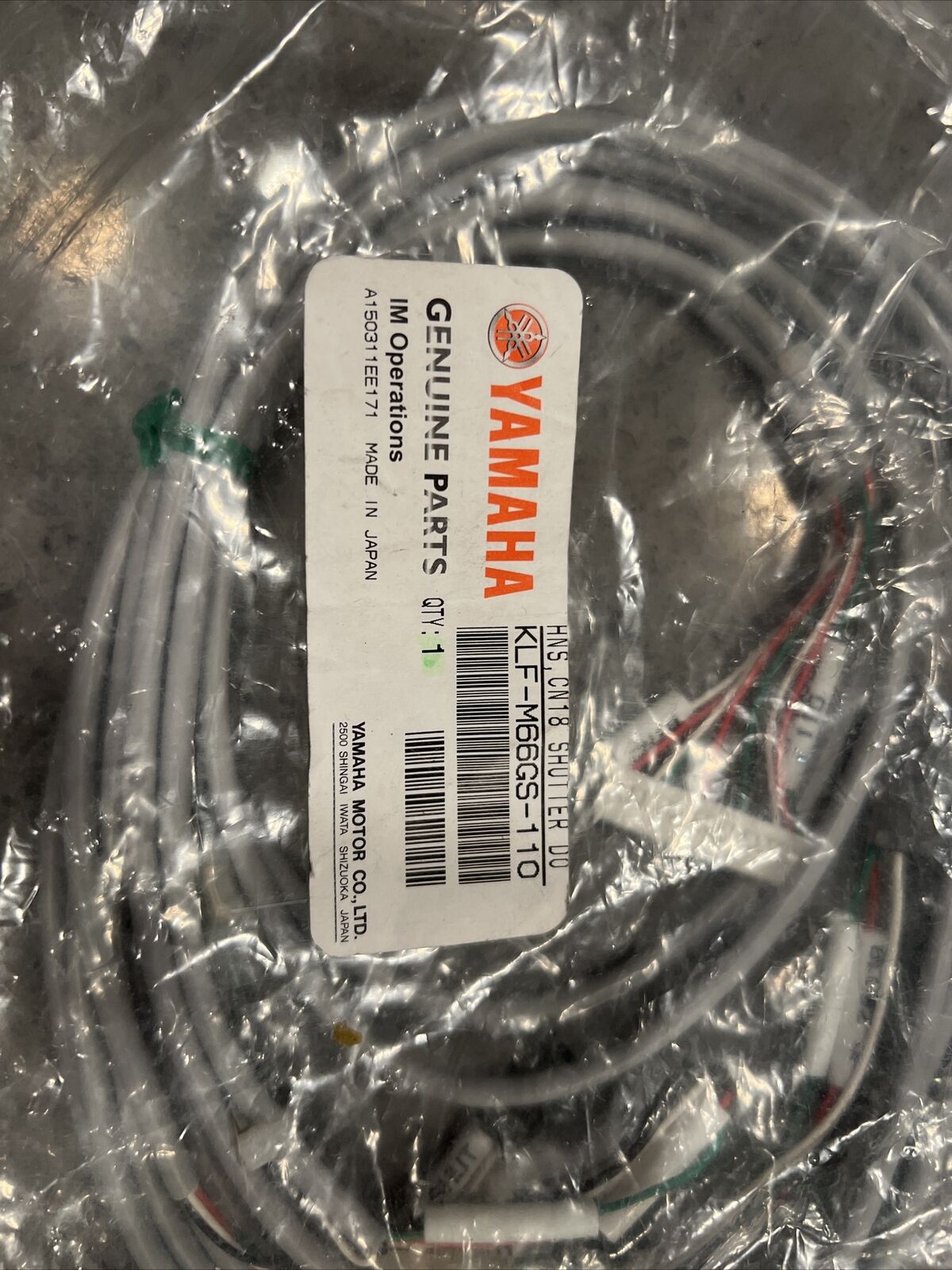 New yamaha KLF-M66GS-110 HNS CN18 Cable Assembly w/ warranty