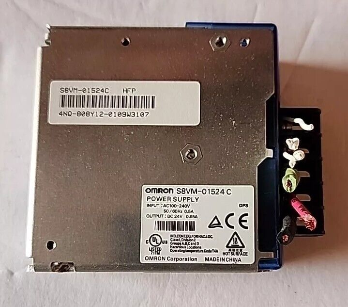 Omron S8VM-01524C Power Supply Out: 24VDC 0.65A In: 100-240VAC with Warranty