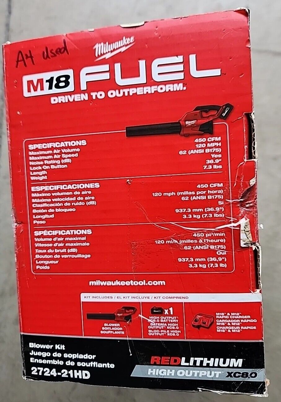 Milwaukee 272421HD M18 FUEL Lithium-Ion Cordless Blower Kit (8 Ah) Free Shipping