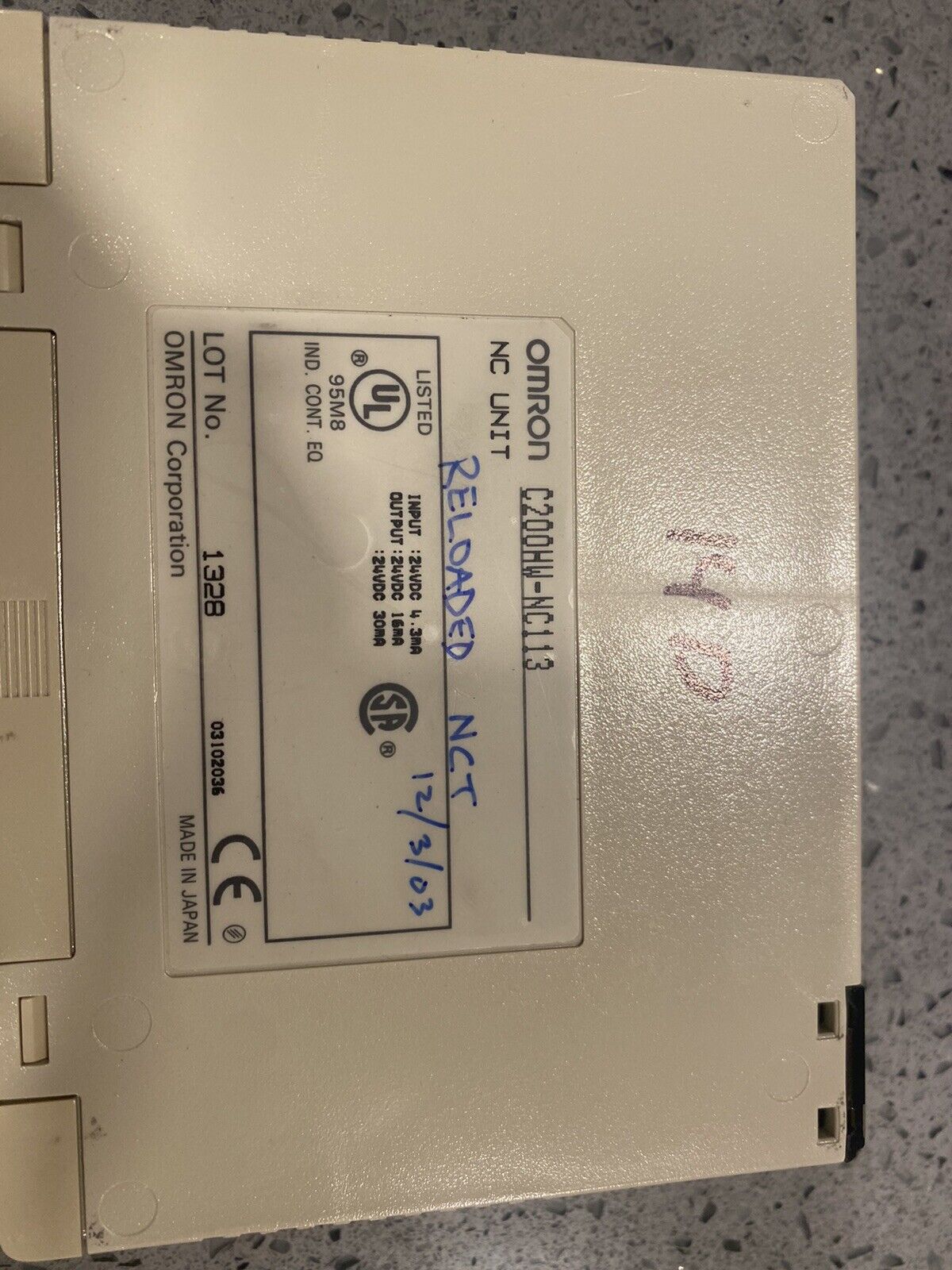 Used Omron C200HW-NC113 NC Unit for PLC w/ warranty