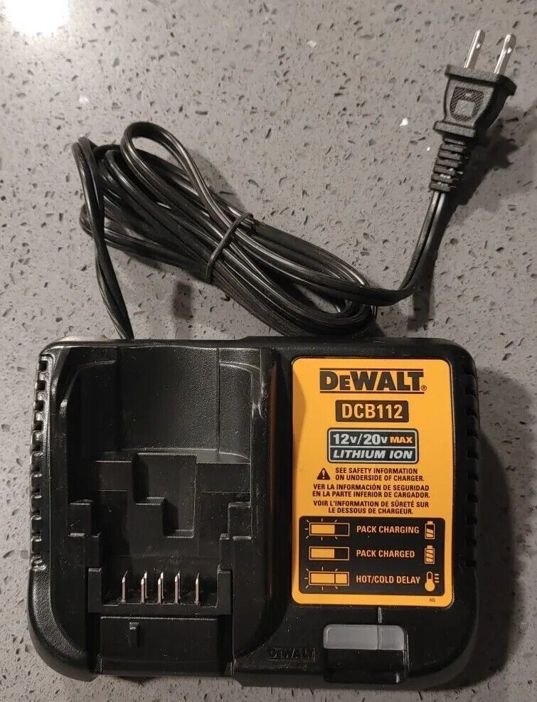 Dewalt GENUINE DCB112 12V-20V MAX Lithium Battery Charger For Drill Saw 20 volt