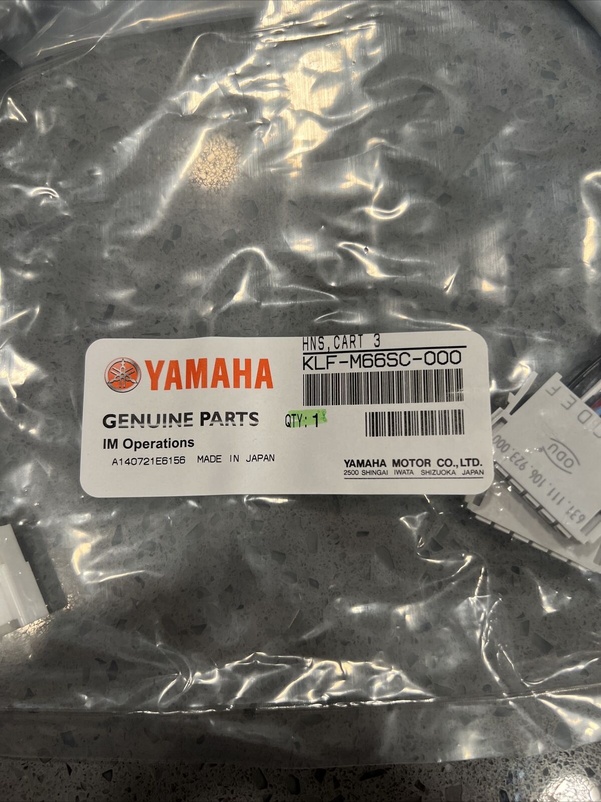 Used Yamaha KLF-M66SC-000 HNS Cart 3 Cable assembly w/ warranty