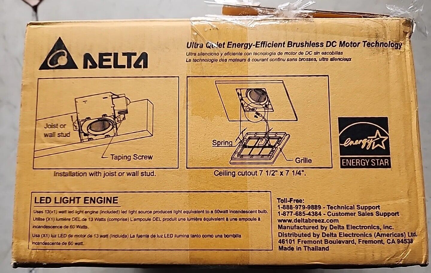 Delta BreezIntegrity ITG100ELED Shower Fan 100 CFM Edge-lit Warranty & Free Ship