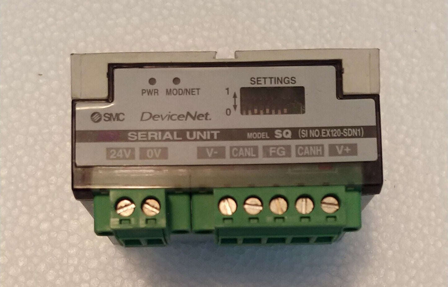 SMC EX120-SDN1 MODEL SQ SERIAL INPUT UNIT 24VDC