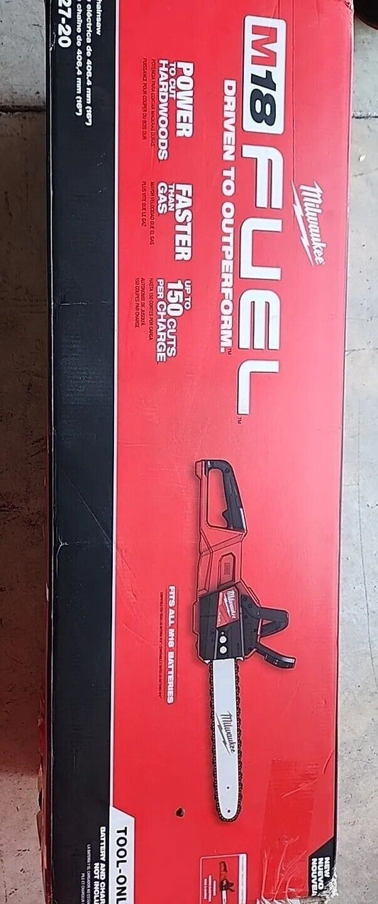 Milwaukee 2727-20 M18 FUEL 16" Chainsaw - Red with Warranty & Free Shipping