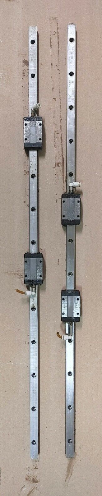 Two (2) IKO LWE15 Rail & Four (4) LWES15 PS2 Bearing Block Truck