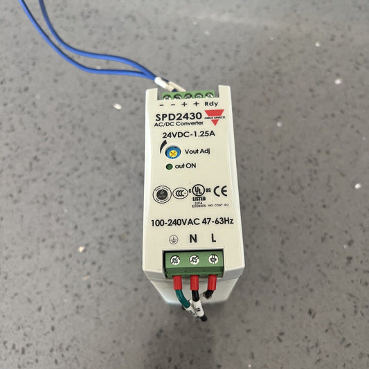 Used CARLO GAVAZZI AC/DC SPD2430 24VDC-1.25A 24VDC1.25A 24VDC 1.25A w/warranty