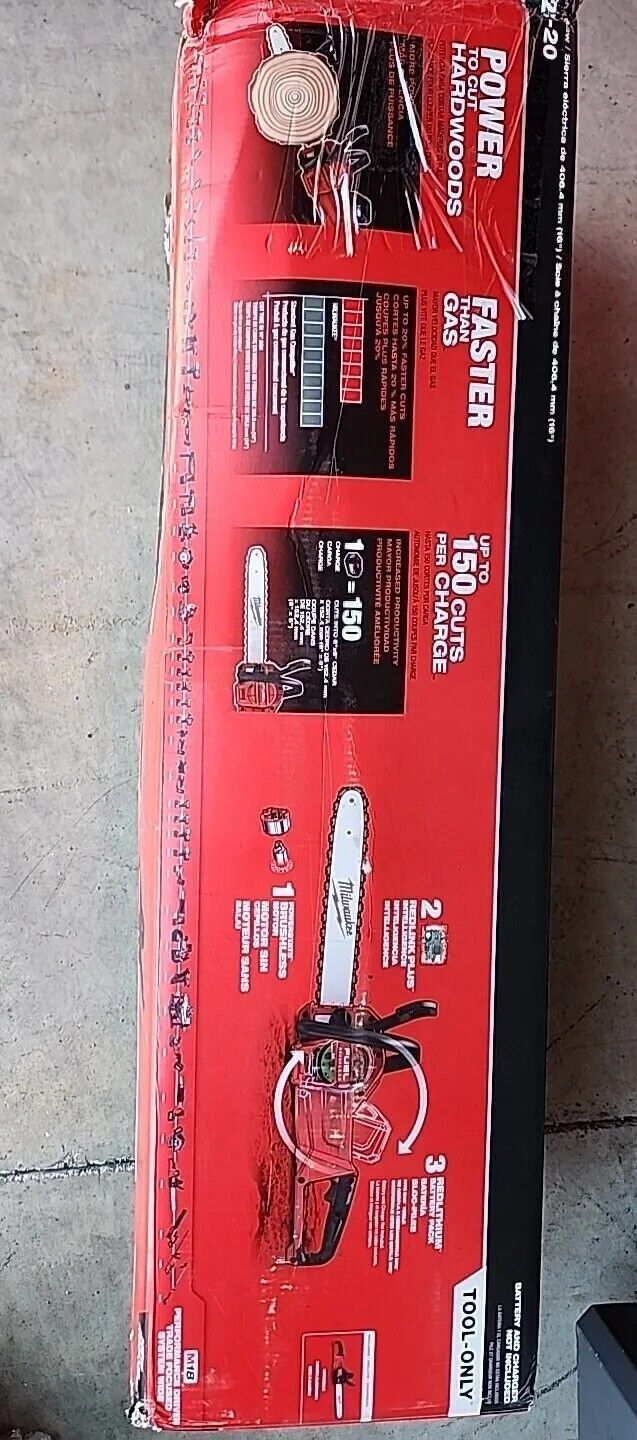 Milwaukee 2727-20 M18 FUEL 16" Chainsaw - Red with Warranty & Free Shipping