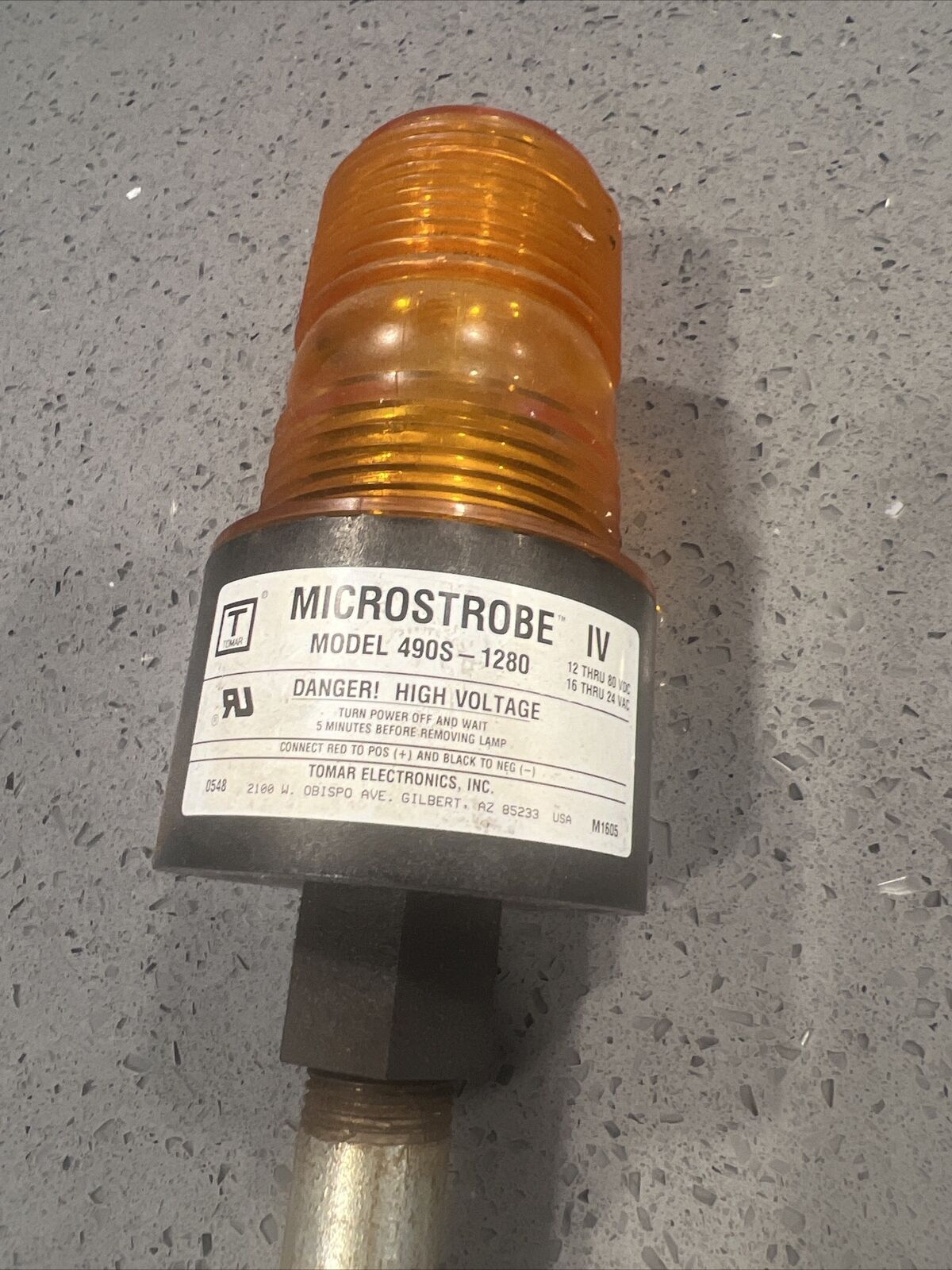 Used 490S-1280T-A TOMAR Amber, 12-80 VDC Hazardous location Microstrobe