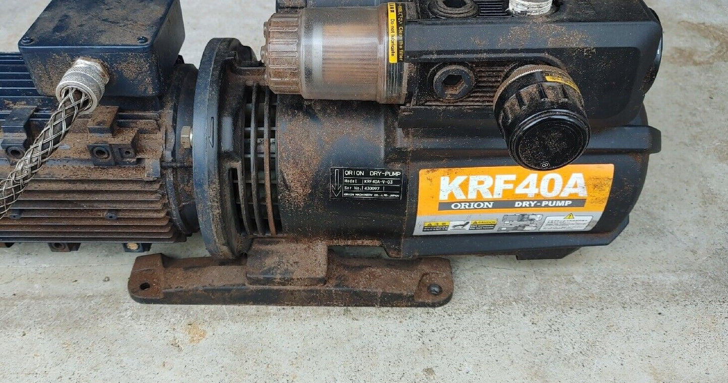 Orion Dry Vacuum Pump Model KRF-40A-V-03 With Marathon 90LT17FH6519 Motor