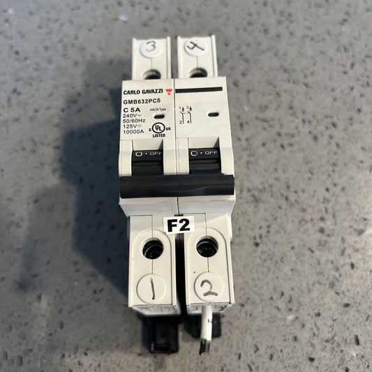 Used CARLO GAVAZZI GMB632PC5 5A Circuit Breaker w/warranty