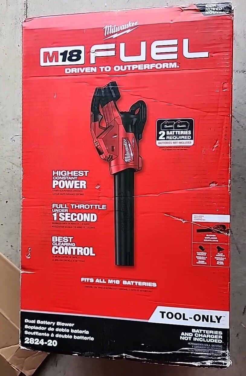 Milwaukee 2824-20 M18 Fuel Dual Battery Blower - Red - Warranty & Free Shipping