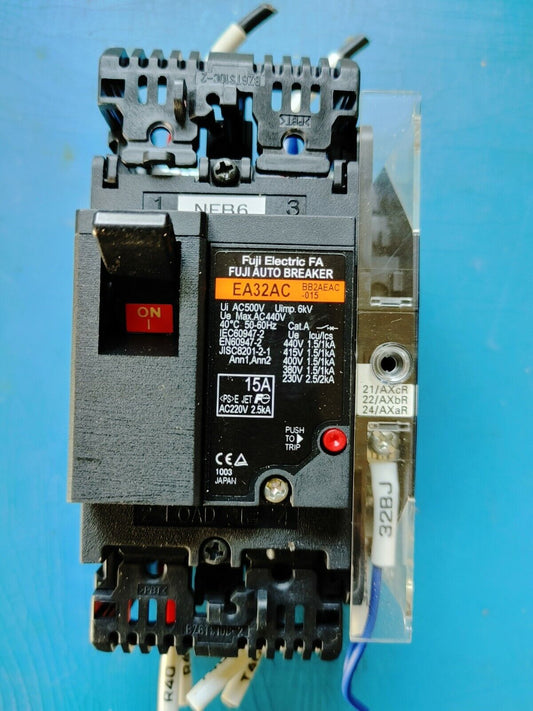 Fuji EA32AC Molded Case Circuit Breaker 2p 15a Amp 440v-ac