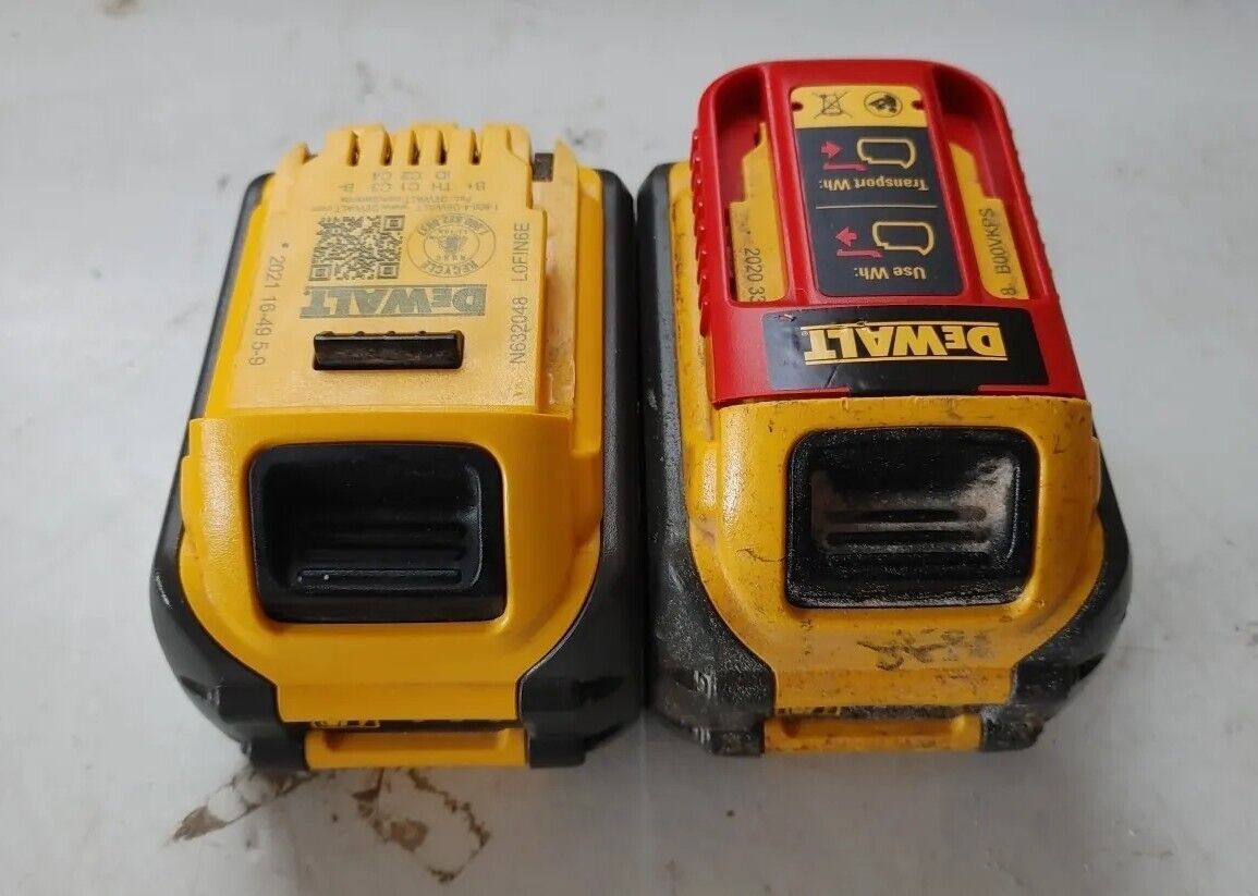 Let Of 2 DEWALT DCB606 FLEXVOLT 20V 6.0Ah Lithium-Ion Battery PARTS OR REPAIR