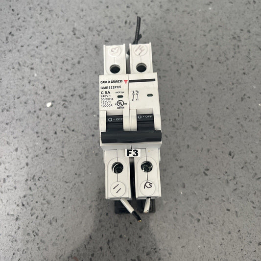 Used CARLO GAVAZZI GMB632PC5 5A Circuit Breaker w/warranty