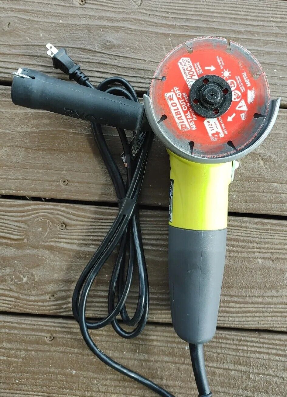 Ryobi AG4031G 4 1/2" Barrel Grip Corded Angle Grinder 5.5A 120V Free Shipping