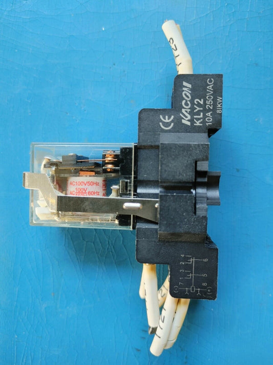 HR710-2PL Relay, HR710-2PL / 24VDC /And Base KLY2 10A 250VAC Kacon