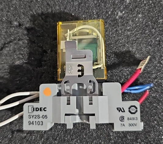 IDEC SY2S-05C Relay Socket & RY2S-U 24V Relay with Warranty & Free Shipping